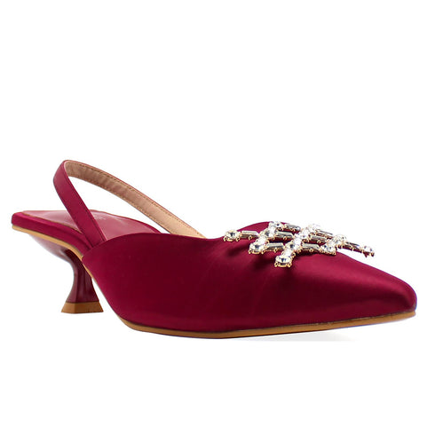 Women Formal Court-Shoes - 74700S (Maroon)